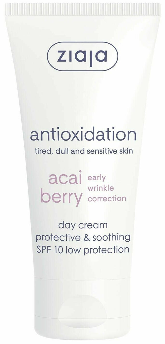 Ziaja Acai Berry Day Cream Antioxidation & Early Wrinkle Protection SPF10  50ml