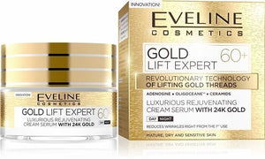 Eveline Gold Lift Expert Rejuvenating Face Cream - Serum 60+ Day/Night 50ml