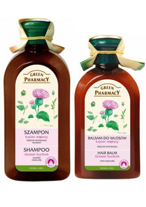 Green Pharmacy Greater Burdock Again Hair Loss Set Shampoo 350ml + Balm 300ml