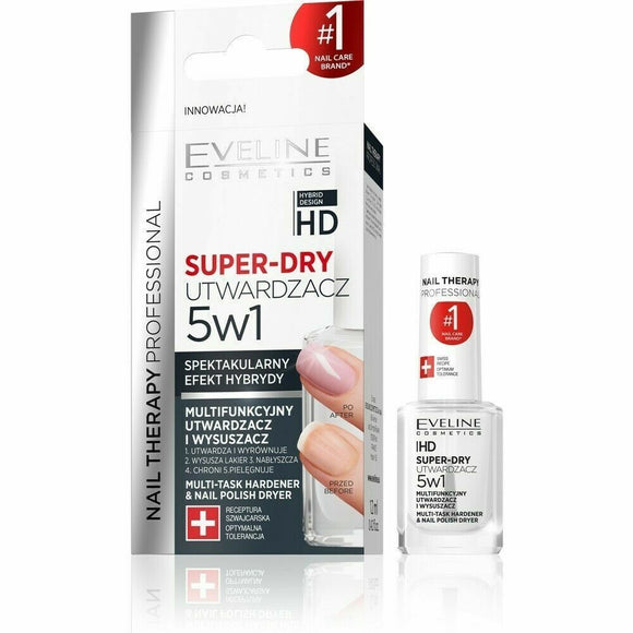 Eveline Nail Therapy 5 in 1 Super Dry Top Coat & Express Nail Polish Dryer 12ml