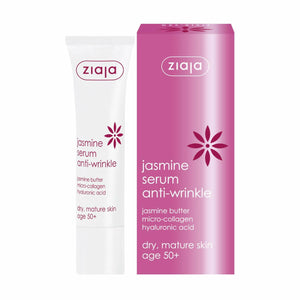 Ziaja Jasmine Anti-Wrinkle Face Serum for Dry, Mature Skin 50+ 30ml