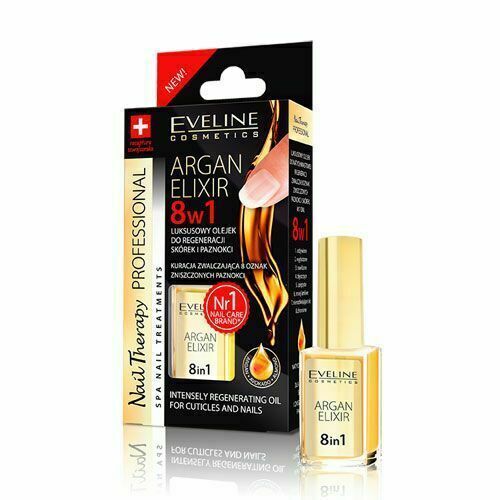 Eveline Nail Therapy 8in1 Argan Elixir Regenerating Oil for Cuticles & Nails