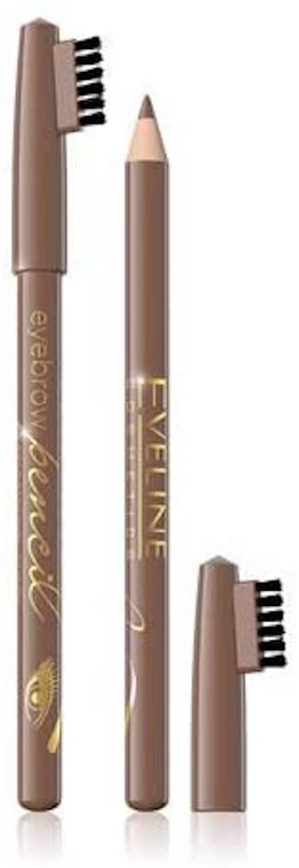 Eveline Cosmetics Eyebrow Pencil with Brush Long Lasting Formula - Blonde