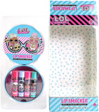 Lip Smacker - L.O.L Surprise 4 Flavoured Lip Balm Tin -   Strawberry, Blueberry, Raspberry, Vanilla - Kids Gift Set of 4 pcs.