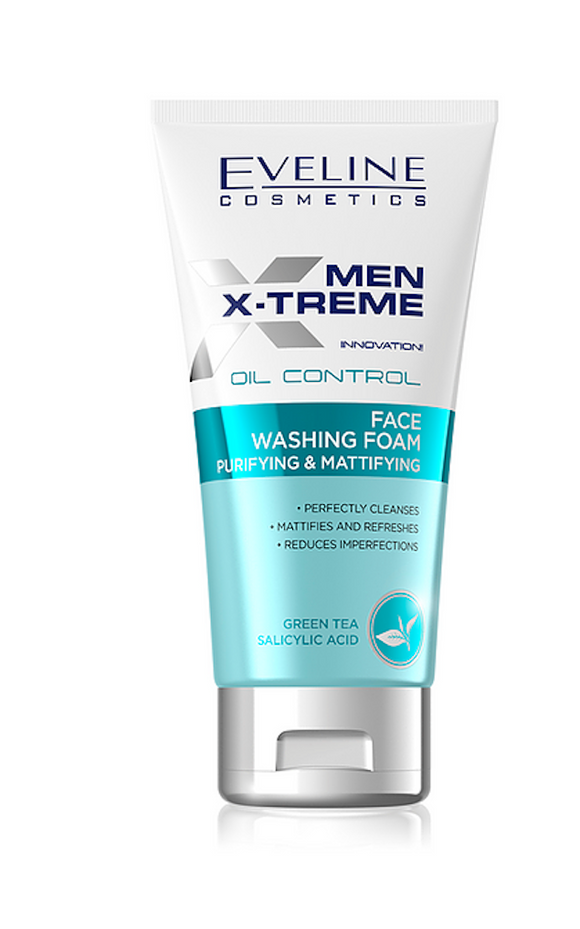 Eveline Men X-Treme Oil Control Face Washing Foam Purifying & Mattifying 150ml