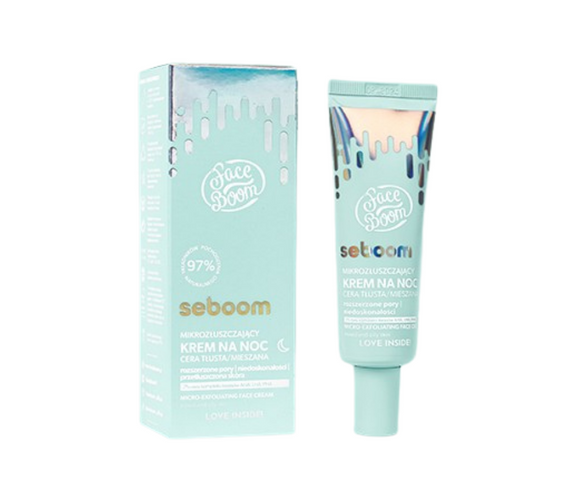 Bielenda Face Boom Seboom Micro - Exfoliating Night Face Cream 50ml