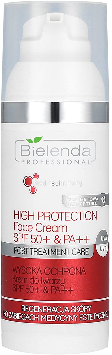 Bielenda Professional Post Treatment High Protection Face Cream SPF50+ & PA+50ml