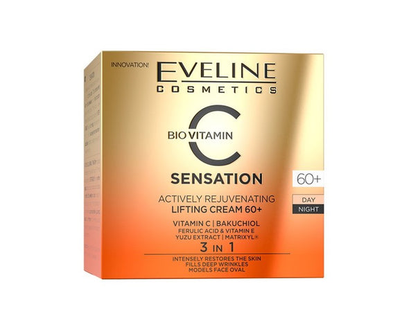 Eveline C Sensation Bio Vitamin Rejuvenating Lifting Face Cream 60+ 50ml