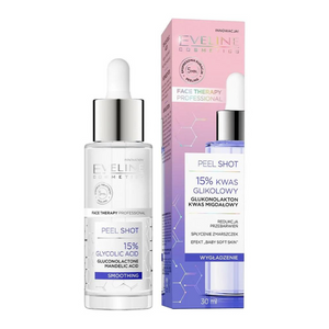 Eveline Face Therapy Peel Shot Smoothing Serum with 15% Glycolic Acid 30ml