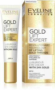 Eveline Gold Lift Expert Luxurious Eye Cream with 24K Gold SPF8 15ml