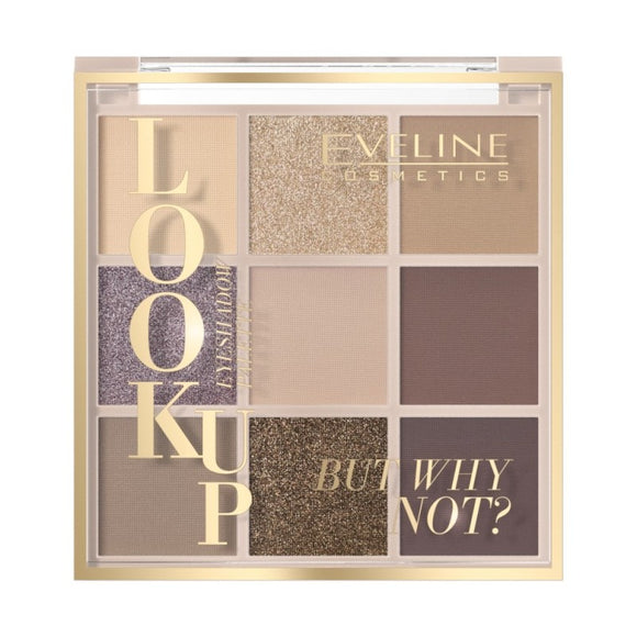 Eveline Look Up But Why Not? 9 Color Eyeshadow Palette of Pink & Bronze Shades