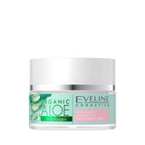 Eveline Organic Aloe + Collagen Moisturizing & Soothing Face Cream - Gel for All Skin Types 50ml