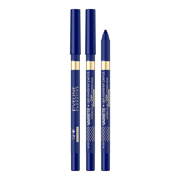 Eveline Variete Gel Eyeliner Pencil Waterproof 24h Extreme Wear - 03 Blue