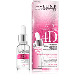 Eveline White Prestige 4D Lightening Face Serum Booster Reducing Discolouration 18ml