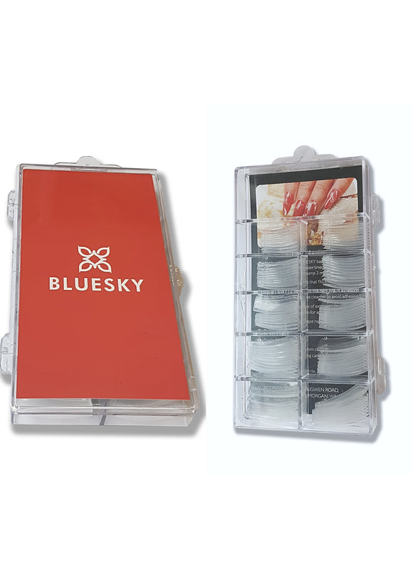 Bluesky Nail Extension Dual Forms Tips 10 Sizes for Gum Gel & Polygel 100pcs