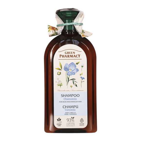 Green Pharmacy Chamomile Shampoo for Weak & Damaged Hair Herbal Hair Care 350ml