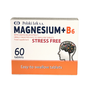 Magnesium + Vitamin B6 & Lemon Balm Extract Stress Free Food Supplements 60 Tablets