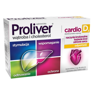 Proliver Cardio with Vitamin D3 Food Supplements Supports Liver Functions & Cholesterol 30 Tablets
