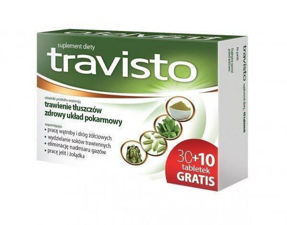 Travisto Food Supplements Support Digestion 30+10 Tablets