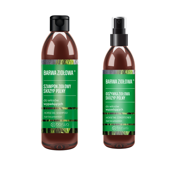 Barwa Horsetail Shampoo 250ml + Conditioner Spray 250ml for Falling Out Hair