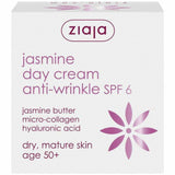 Ziaja Jasmine Day Anti-Wrinkle Face Cream for Dry, Mature Skin 50+ SPF 6 50ml