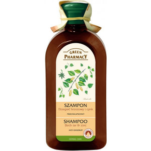 Green Pharmacy Hair Shampoo Birch Tar Zinc Anti-Dandruff 350ml