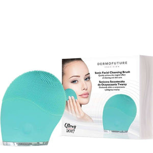 Dermofuture Sonic Facial Cleansing Silicone Electric Brush Green