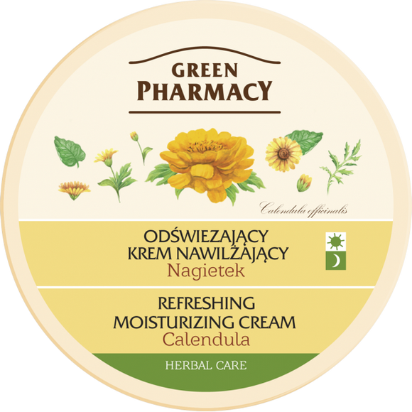 Green Pharmacy Refreshing & Moisturizing Face Cream with Calendula Dry Skin 150ml