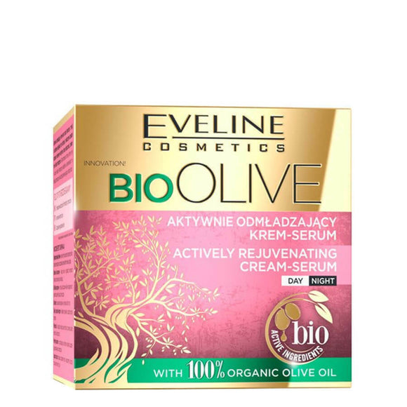Eveline Bio Olive Actively Rejuvenating Face Cream - Serum All Skin Types 50ml