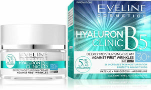Eveline Hyaluron Clinic Moisturising Anti-Wrinkle Face Cream 30+ Day/Night 50ml