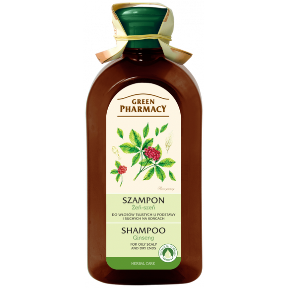 Green Pharmacy Hair Shampoo Ginseng Herbal Oily Scalp & Dry Ends 350ml